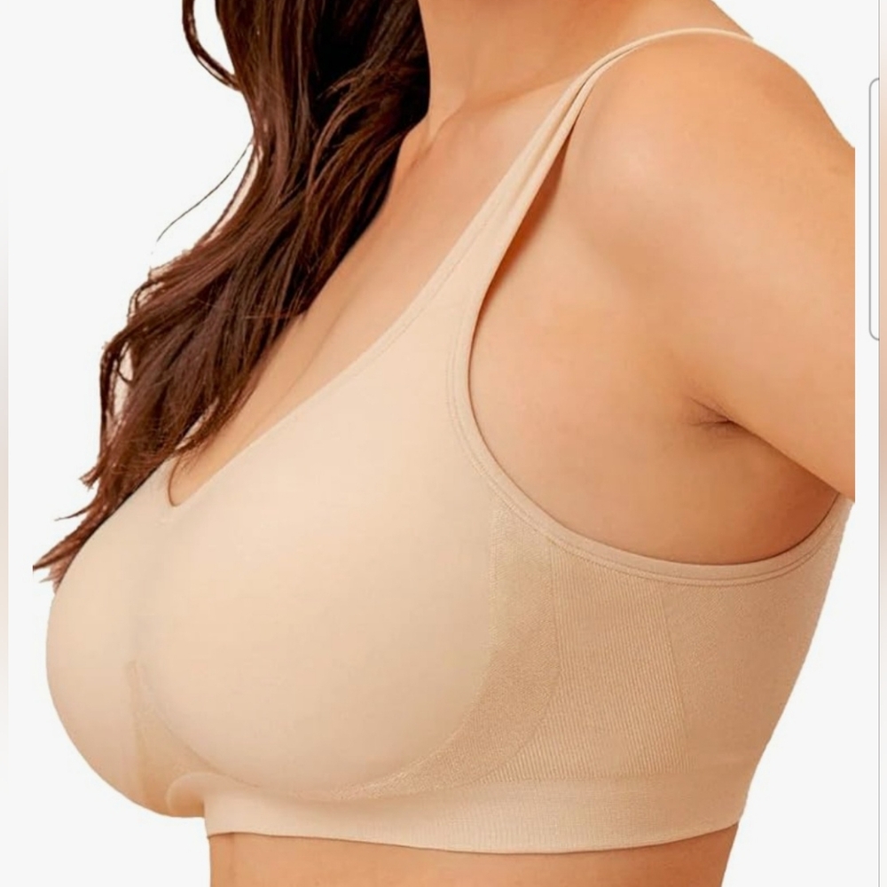 Truekind Daily Comfort Wirefree Shaper Bra Seamless Tan Bra 2XL